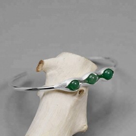 Creative-Pea-Pods-Design-Stone-adjustable-bangle (2)
